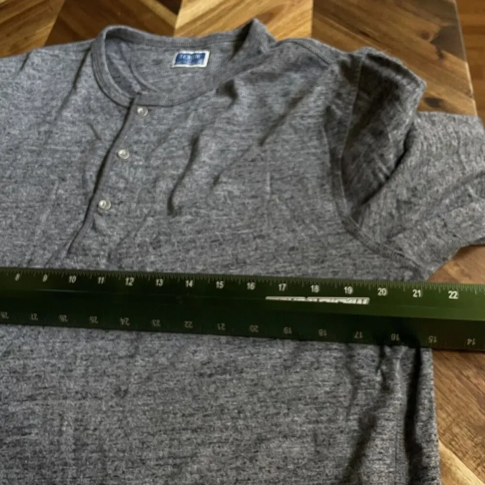 J Crew Shirt Henley Long Sleeve‎ Buttons Casual 100% Cotton Loungewear Mens XL
